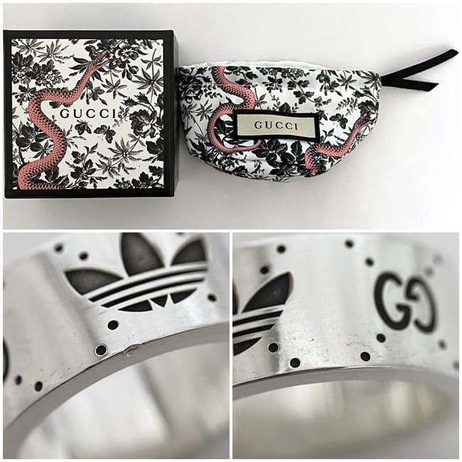 Gucci Adidas Ring F22225 Silver 702766