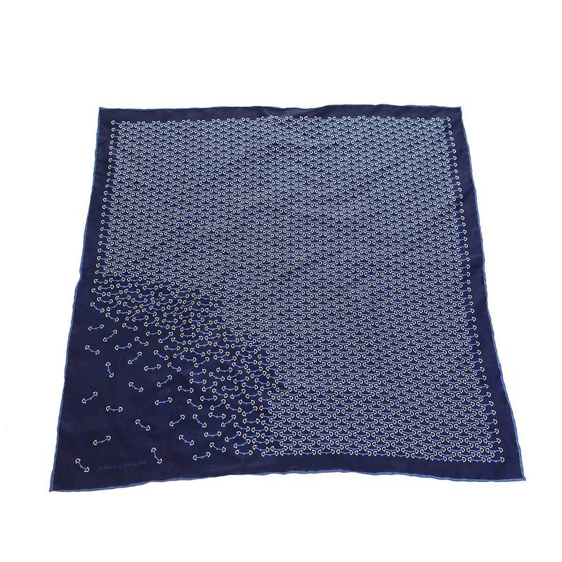 Hermes Mors Pocket Chief Handkerchief Blue