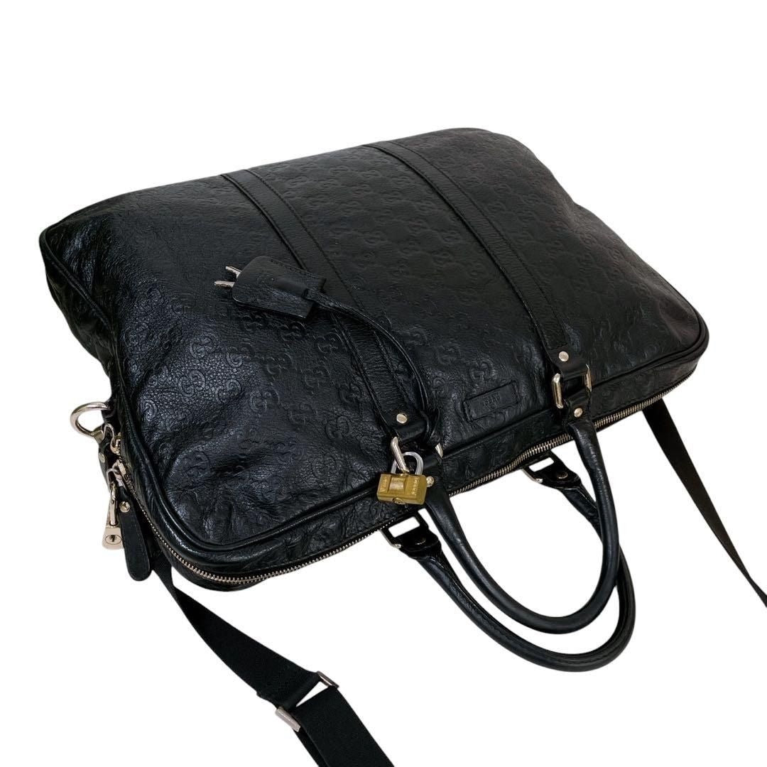 Gucci GG Guccissima Business Bag Briefcase Crossbody Messenger Mens