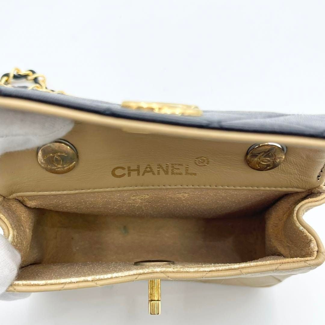 CHANEL 24K Vintage Classic Single Flap Quilted Lambskin Chain Bag Tan