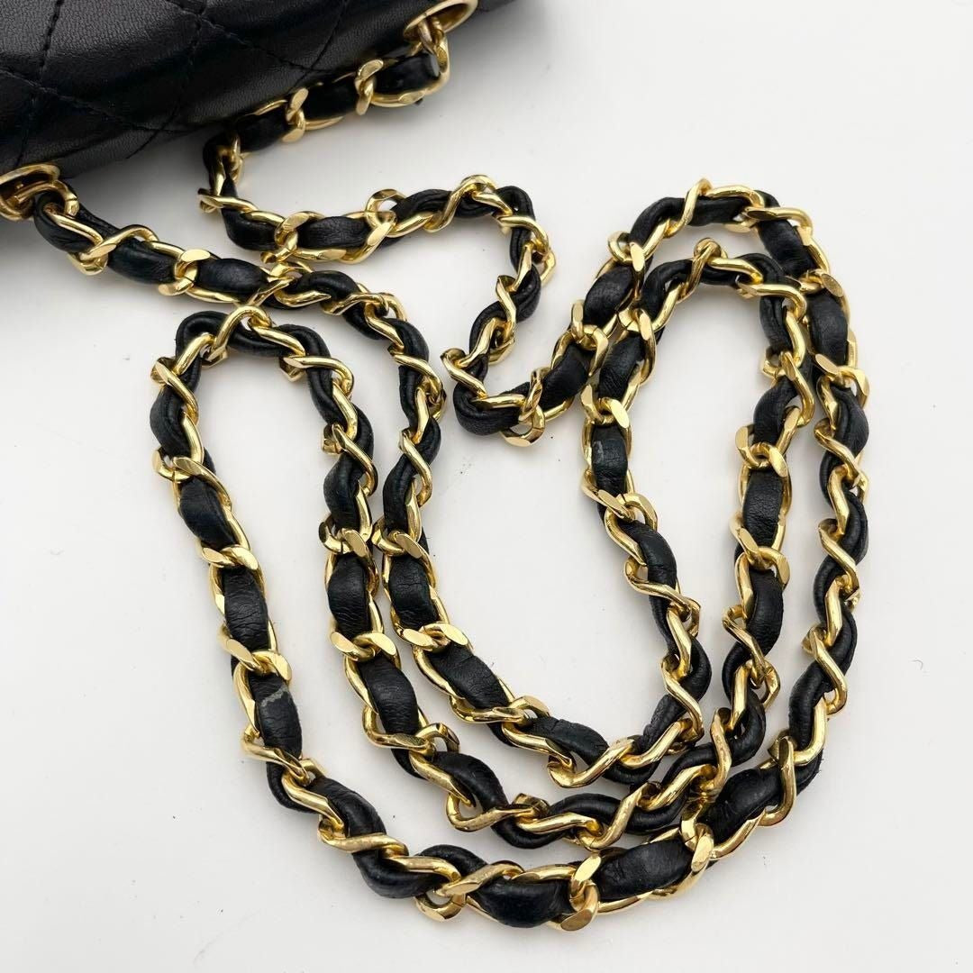 CHANEL 24K Vintage Classic Single Flap Quilted Lambskin Chain Bag Tan