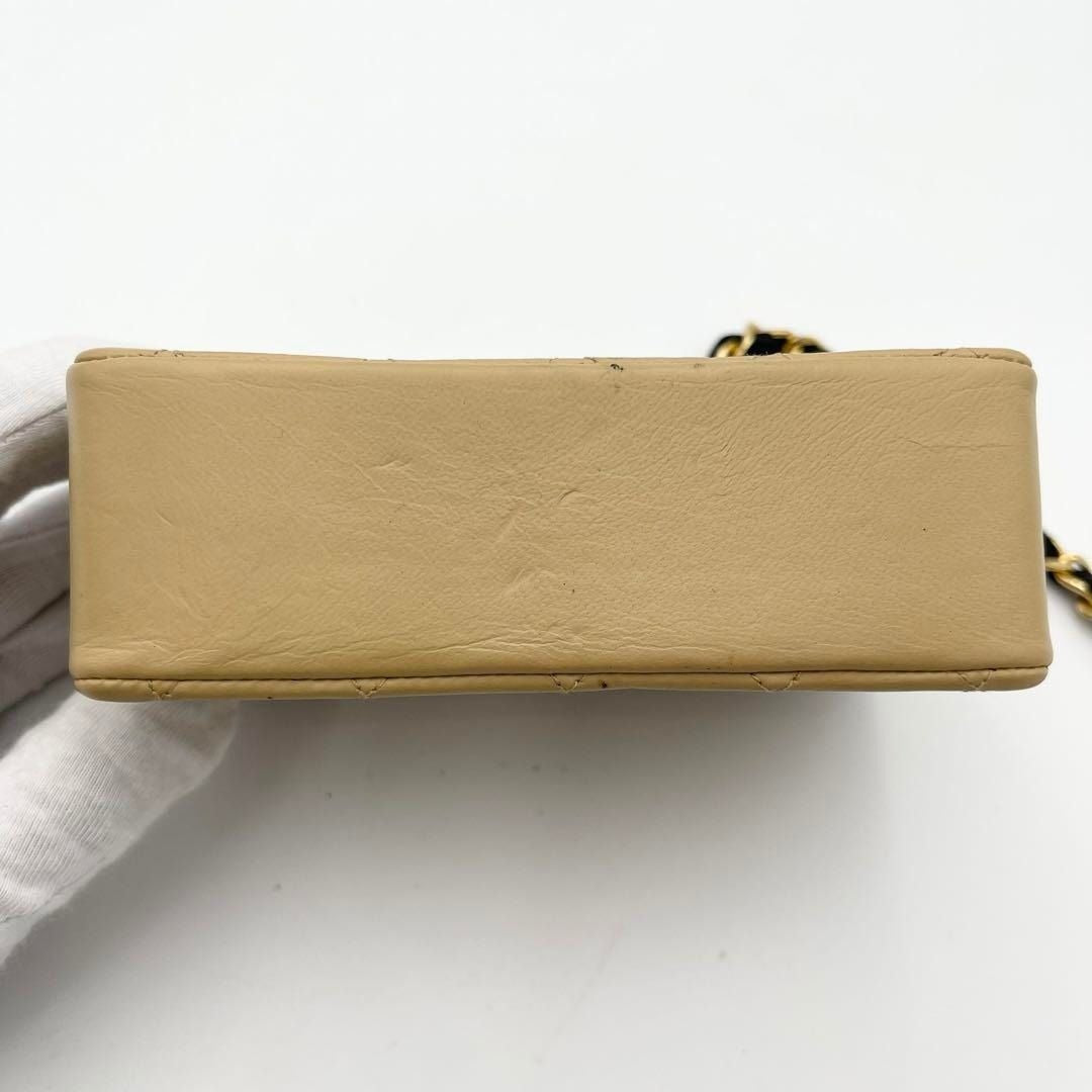 CHANEL 24K Vintage Classic Single Flap Quilted Lambskin Chain Bag Tan