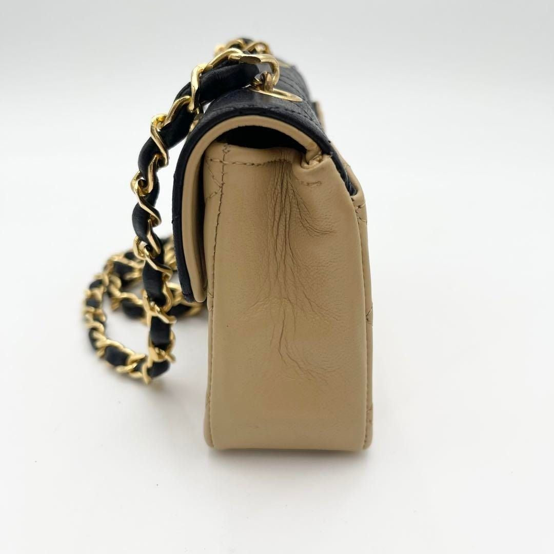 CHANEL 24K Vintage Classic Single Flap Quilted Lambskin Chain Bag Tan
