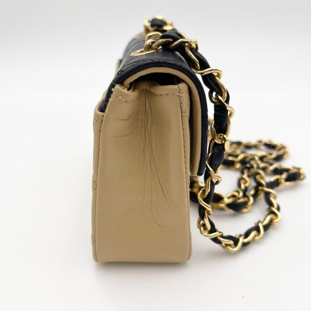 CHANEL 24K Vintage Classic Single Flap Quilted Lambskin Chain Bag Tan