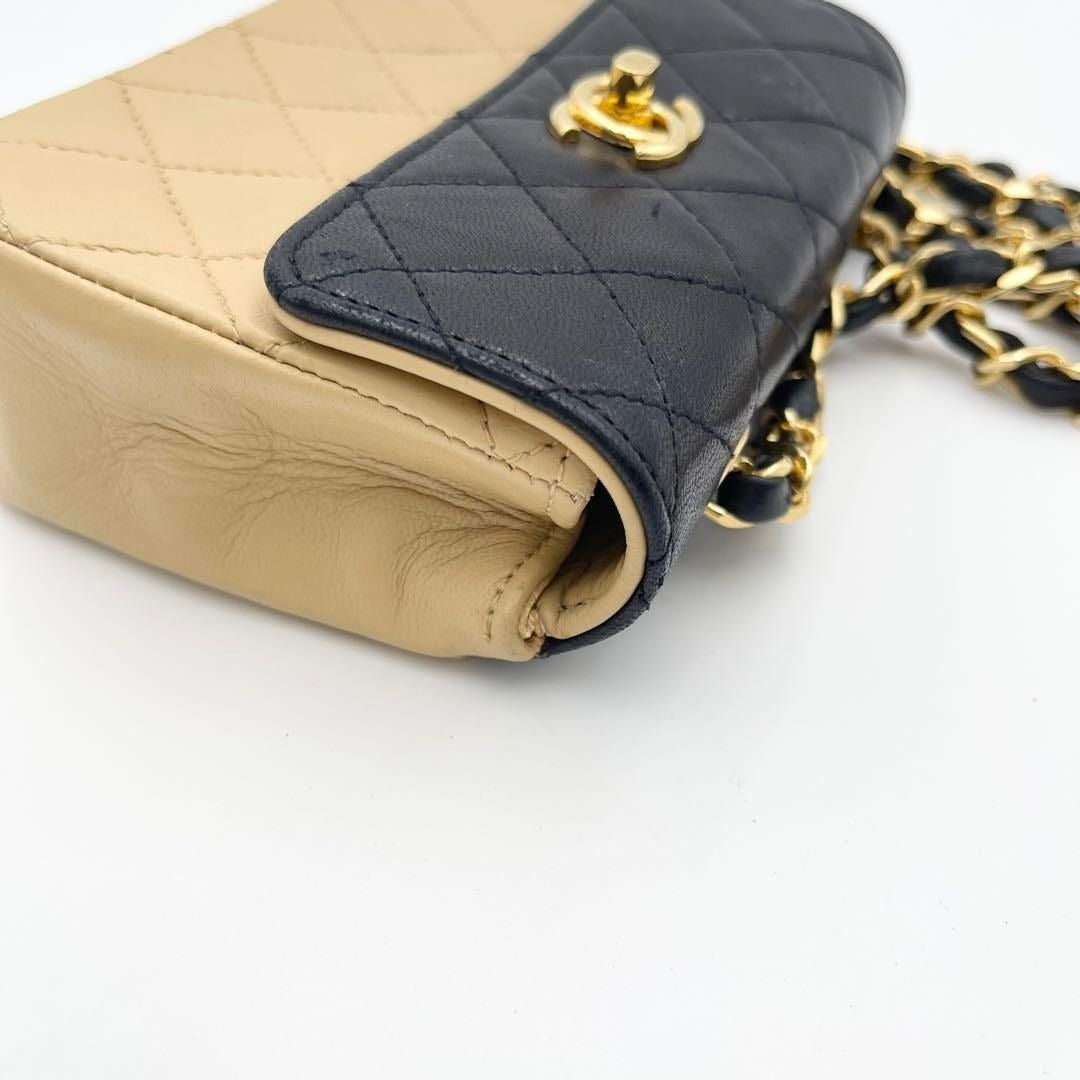 CHANEL 24K Vintage Classic Single Flap Quilted Lambskin Chain Bag Tan