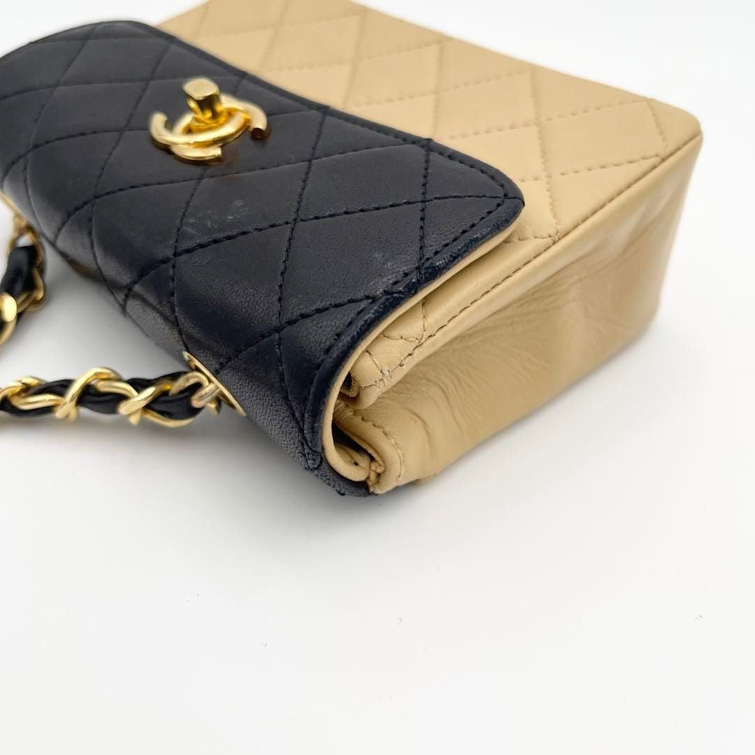 CHANEL 24K Vintage Classic Single Flap Quilted Lambskin Chain Bag Tan