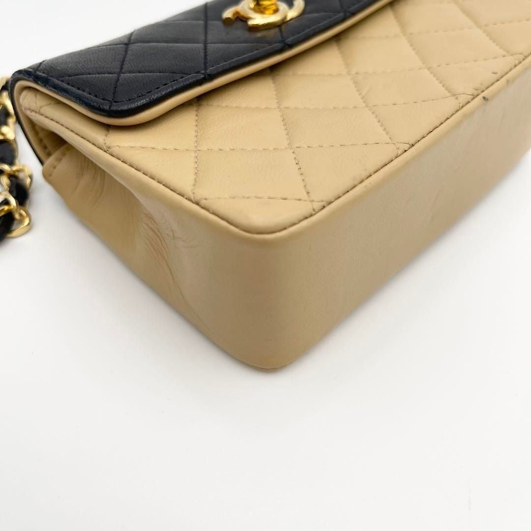 CHANEL 24K Vintage Classic Single Flap Quilted Lambskin Chain Bag Tan