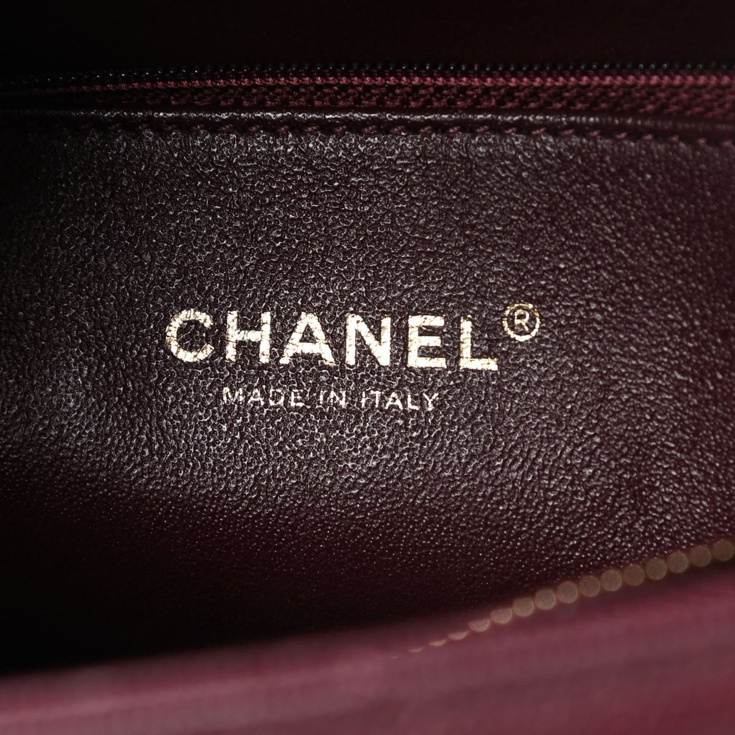 CHANEL Caviar Lizard Embossed Quilted Small Coco Handle Flap Burgundy
