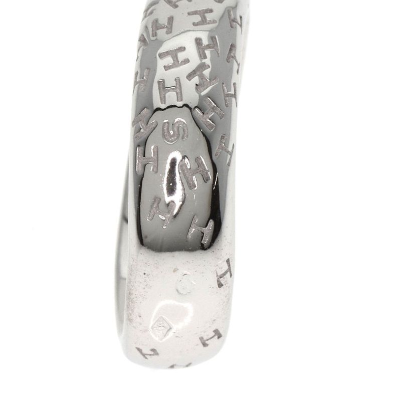 Hermes Toubou Wave #50 Ring 18K White Gold Ladies