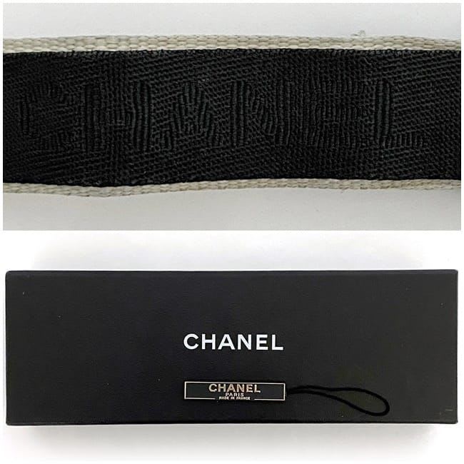 Chanel Key Ring Black Gray Silver