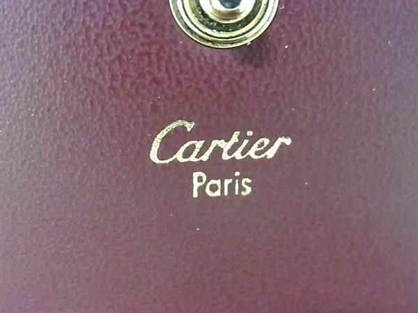 Cartier Must Line Leather Coin Case Coin Purse Men's Ladies Bordeaux