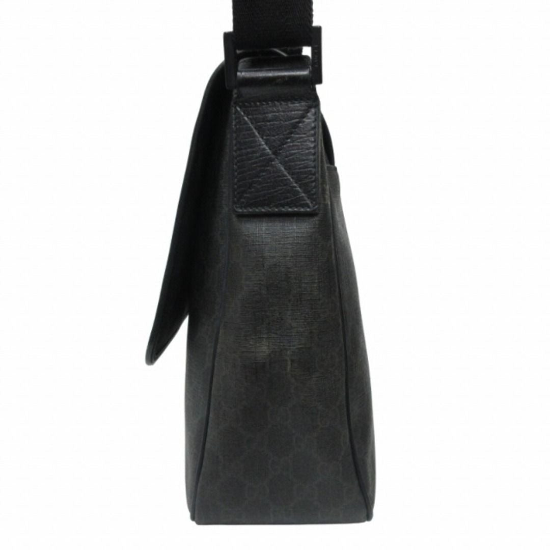 Gucci GG Plus Large Crossbody Bag Messenger Web Canvas Black Mens
