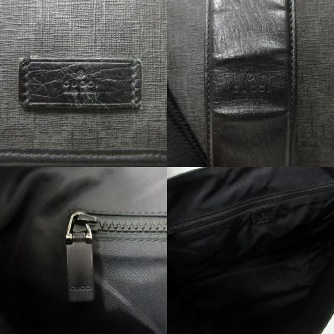 Gucci GG Plus Large Crossbody Bag Messenger Web Canvas Black Mens