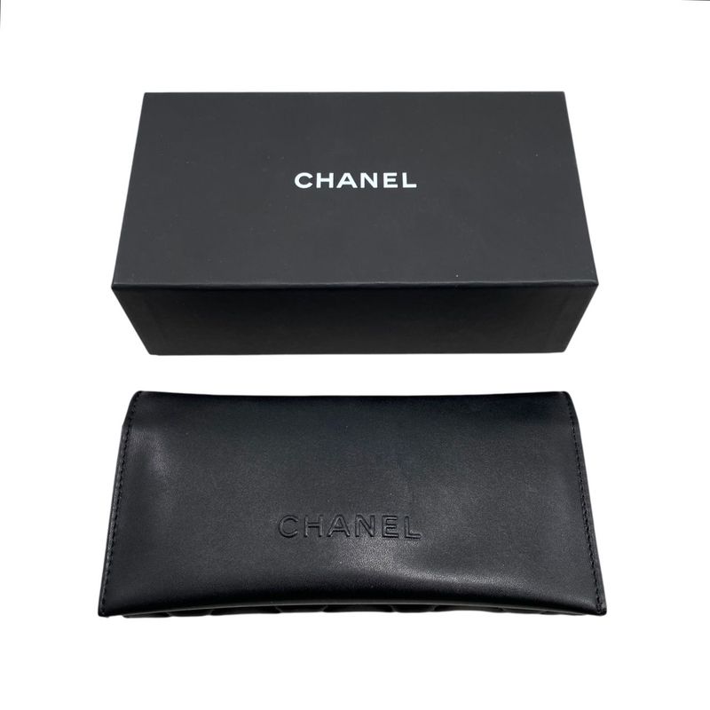 Chanel Sunglass Es with Coco Mark Chain 4242 Brown Gold Chanel