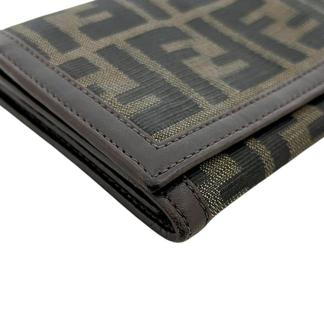 Fendi Bifold Wallet Khaki Green Brown Zucca — view 9
