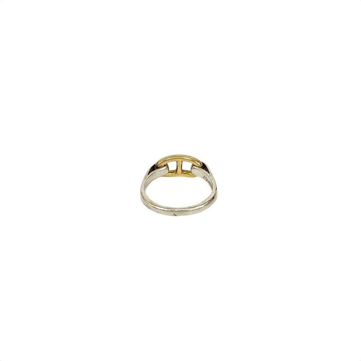 Hermes Chaine D'ancre Ring Vintage 18K Gold Silver X — view 7
