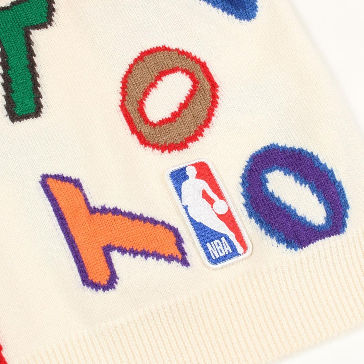 Louis Vuitton Knit Nba Letter Zll Wool Sweater White Multicolor — view 9