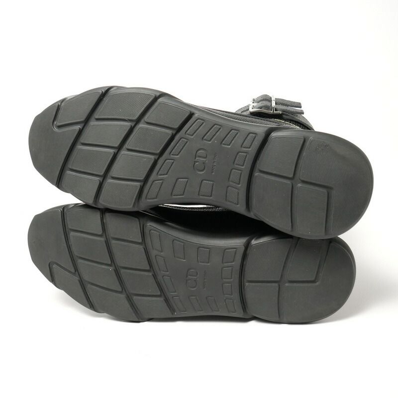 DIOR Sneakers Size 41 High Cut Sneakers Boots Shoes Black Made In Italy