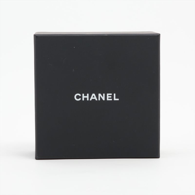 Chanel CC Logo Charm Line Stone Silver Mirror Key Holder Chain Ball