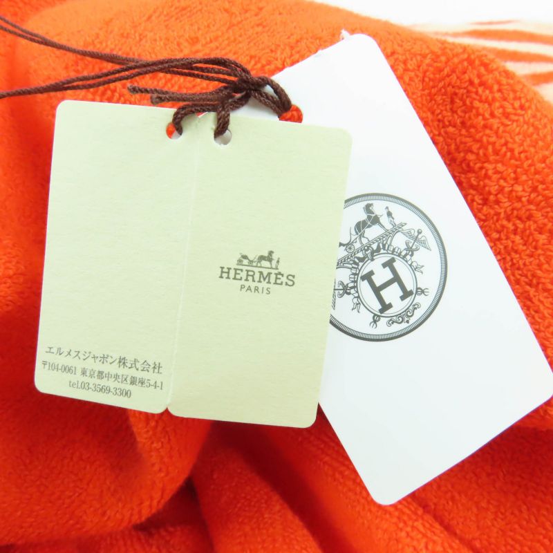 Hermes 25SS Yachting - Tattoo/cadrige PM 100% Cotton Geranium Bath Towel Made