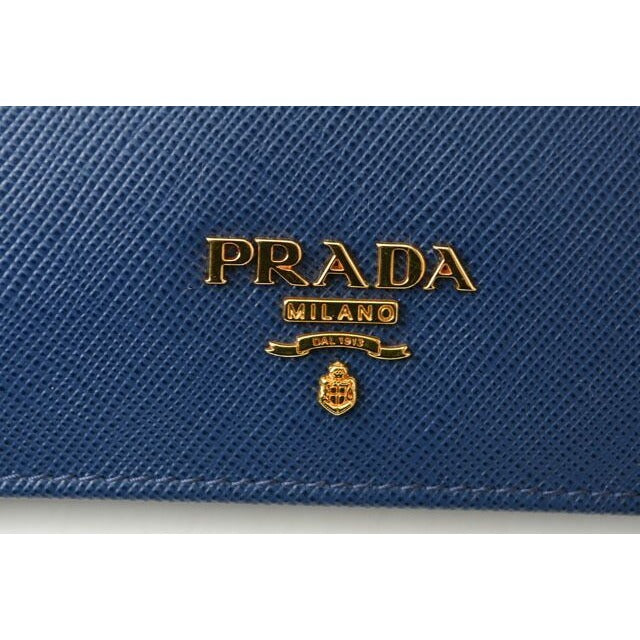 Prada Card Case Business Holder Saffiano Metal Bluette Blue 1 M0945 — view 7
