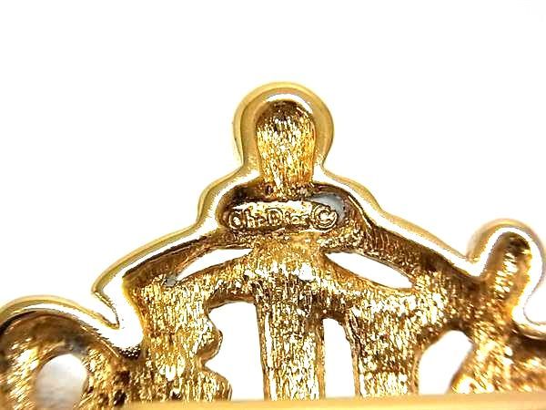 Christian Dior Vintage Scarf Ring Scarf Clasp Accessory Gold Bs0422