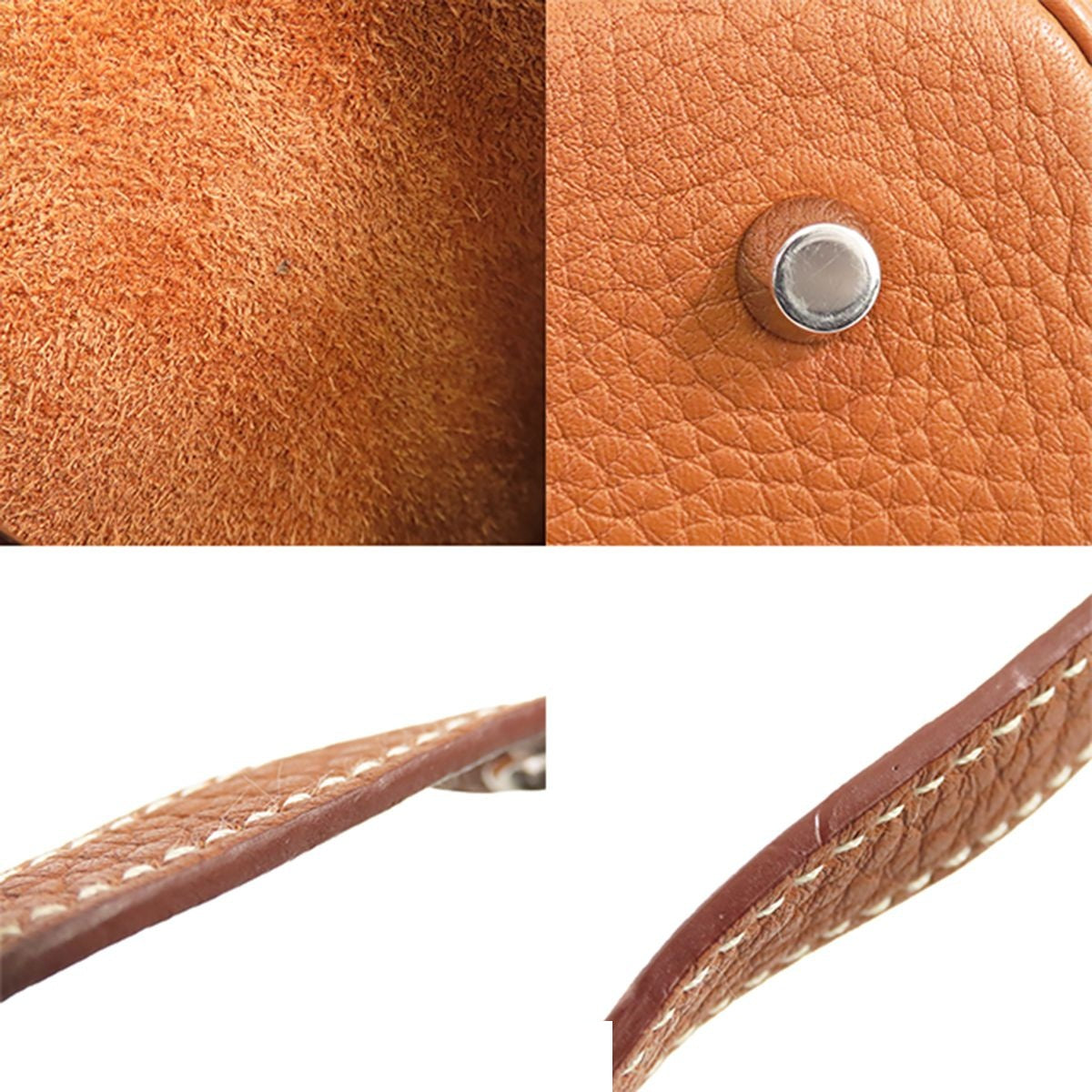 Hermes Picotin MM Gold Silver Taurillon Clemence Handbag — view 8