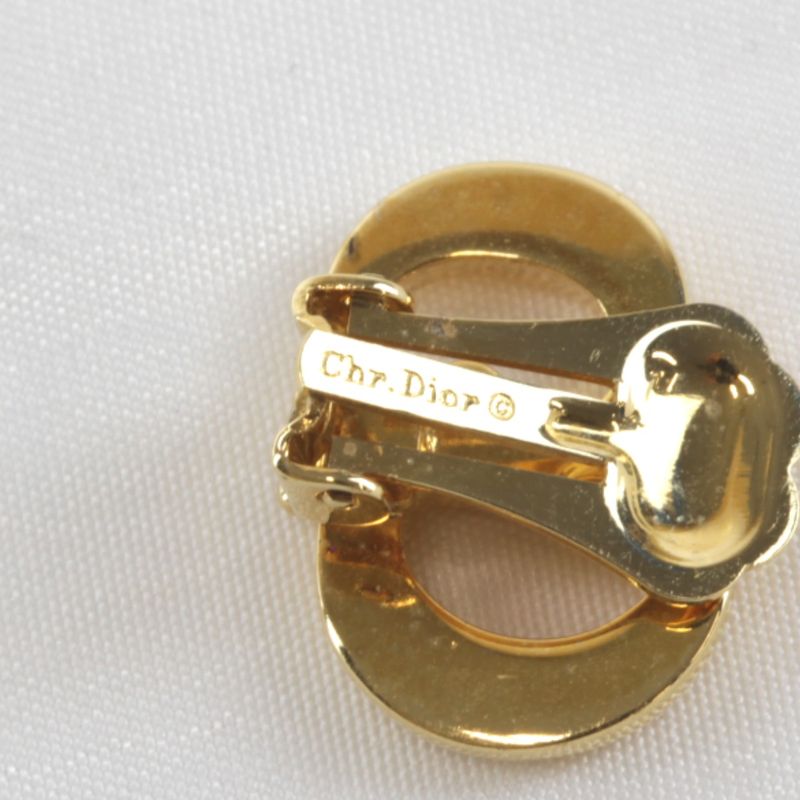 Christian Dior Logo Earrings