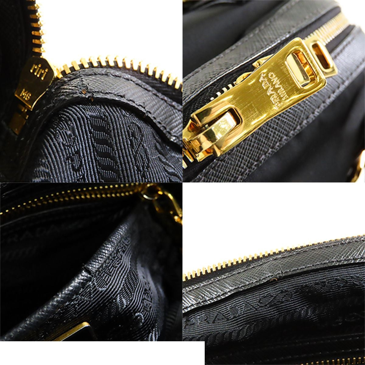 Prada Black Tessuto Saffiano 2-Way Shoulder Bag — view 8