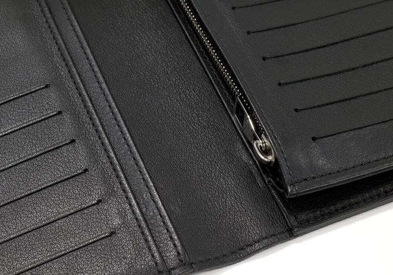 Louis Vuitton Zipper Long Wallet With Coin Purse Taurillon Leather Noir Black