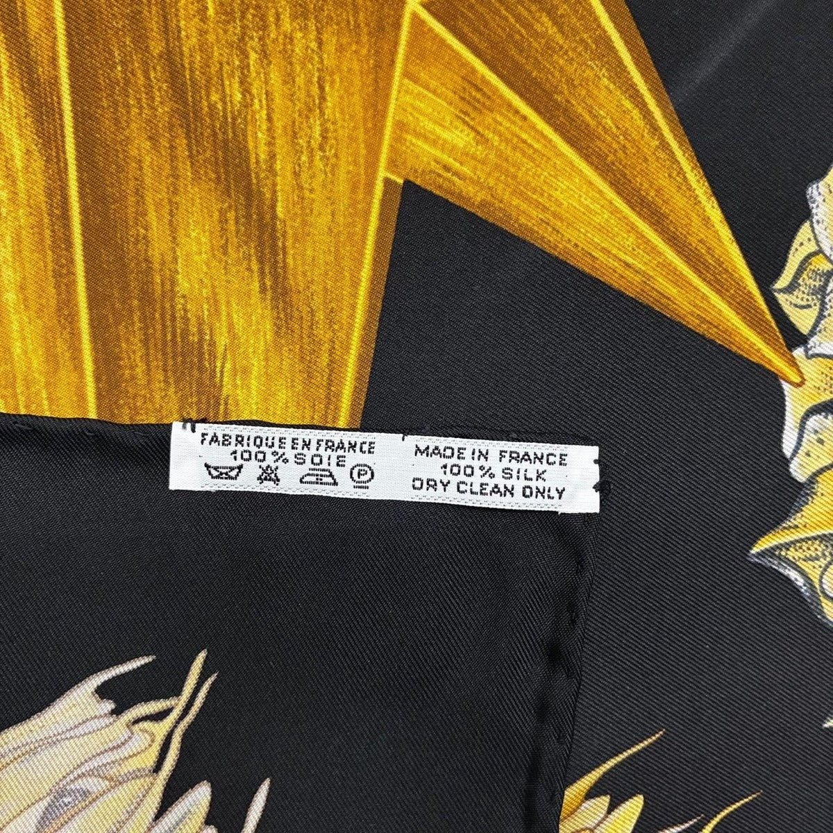 Hermes Carre 90 Passiflores Passion Flower Black 100% Silk Scarf — view 8