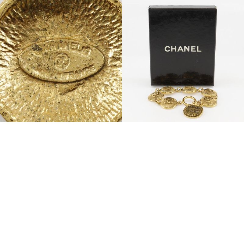 Chanel Coco Mark 31 RUE Cambon Vintage Gold Plated Ladies 40g Bracelet