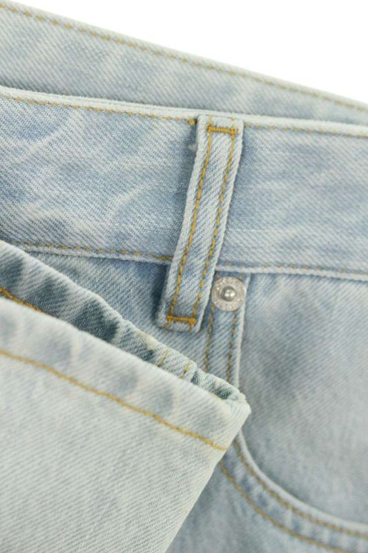 Bottega Veneta 813512 V4zr0 Extra Bleached Wide Leg Denim Pants Men's 48