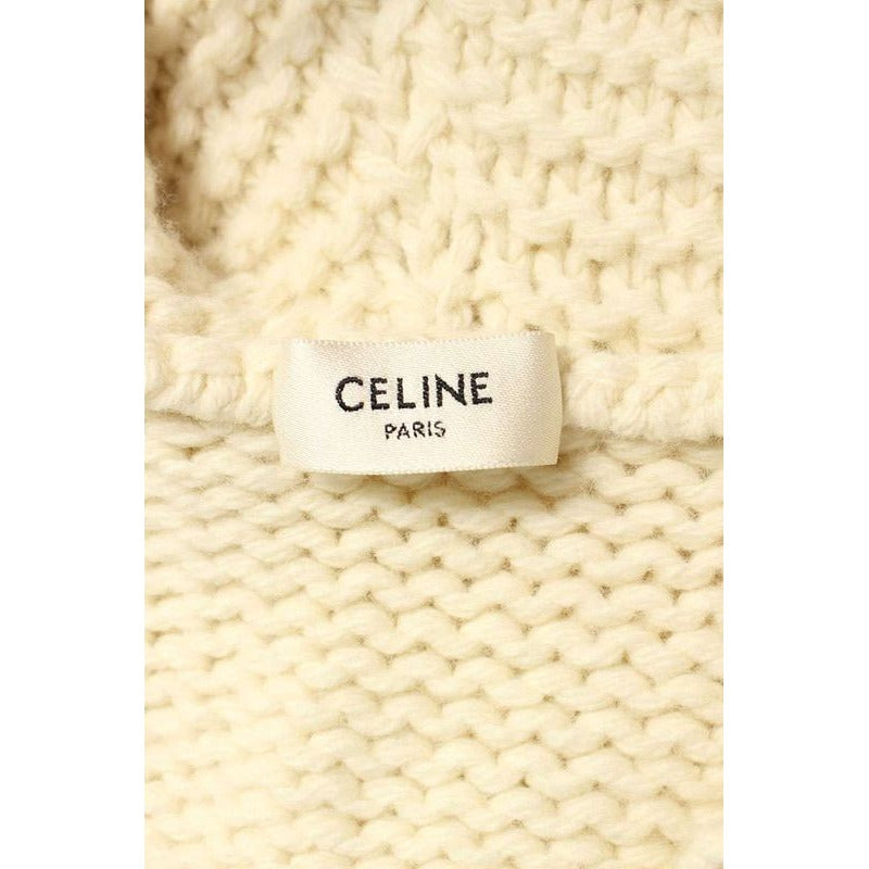 Celine 2 A74 Z833 R Triomphe Wool Low Gauge Knit Hoodie XS — view 3