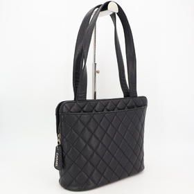 Chanel Matelasse Caviar Skin Shoulder Bag Color: Black