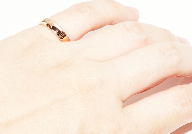 Cartier Ring 18K Pink Gold Happy Birthday Ring SM Logo Cartier Wedding Ring