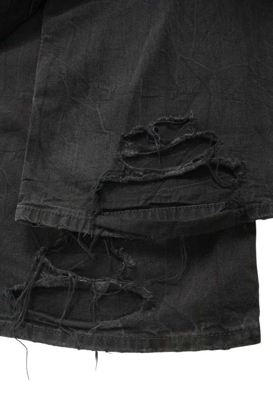 Balenciaga 24SS 786643 Tqw54 Drawcord Wide Baggy Denim Pants Men's XS