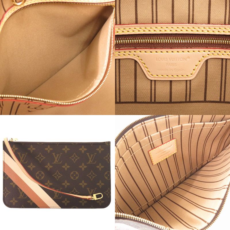 Louis Vuitton Current Neverfull MM Mon Monogram P01926 Tote Bag Camel Quartz LV