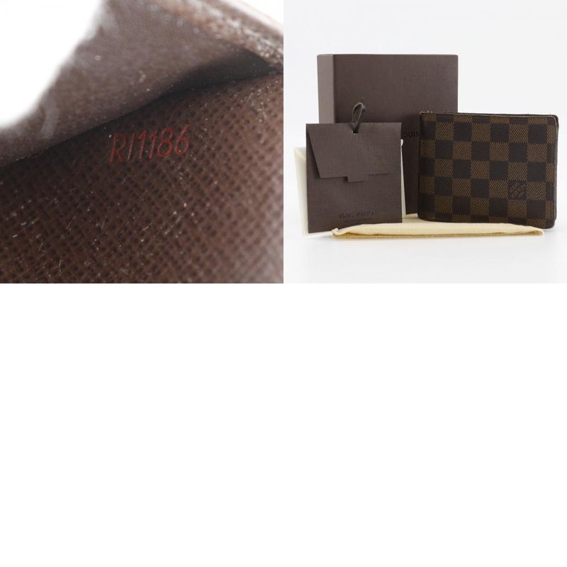 Louis Vuitton Portefeuille Florine N60011 Damier Canvas Brown Ri1186 Men's