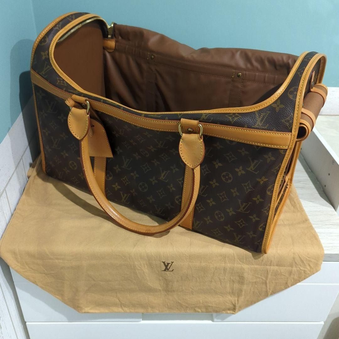 Louis Vuitton Sac Chien 50 Dog Carrier Monogram Pet Carrier Travel Bag