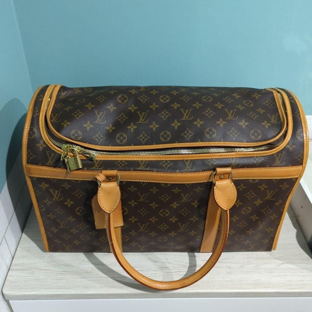 Louis Vuitton Sac Chien 50 Dog Carrier Monogram Pet Carrier Travel Bag