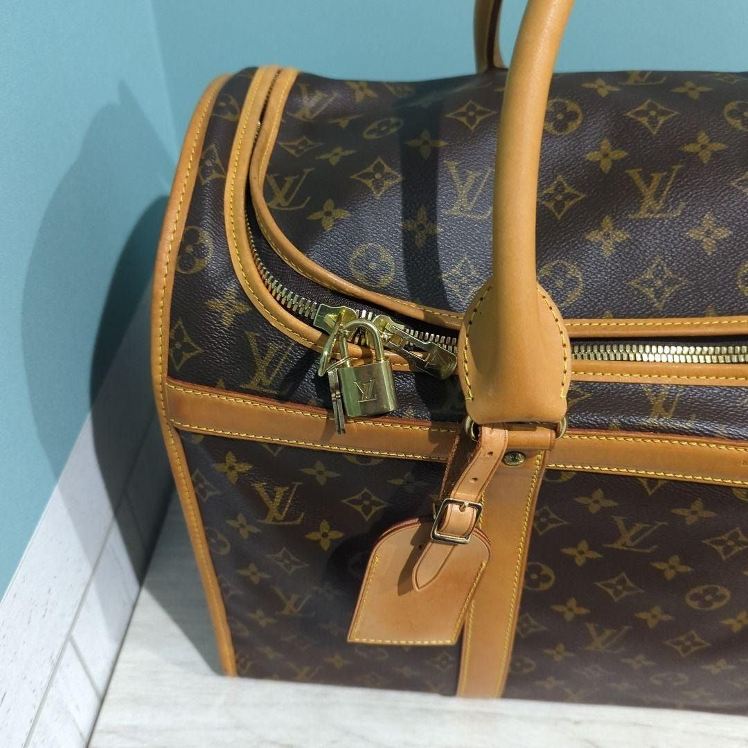 Louis Vuitton Sac Chien 50 Dog Carrier Monogram Pet Carrier Travel Bag