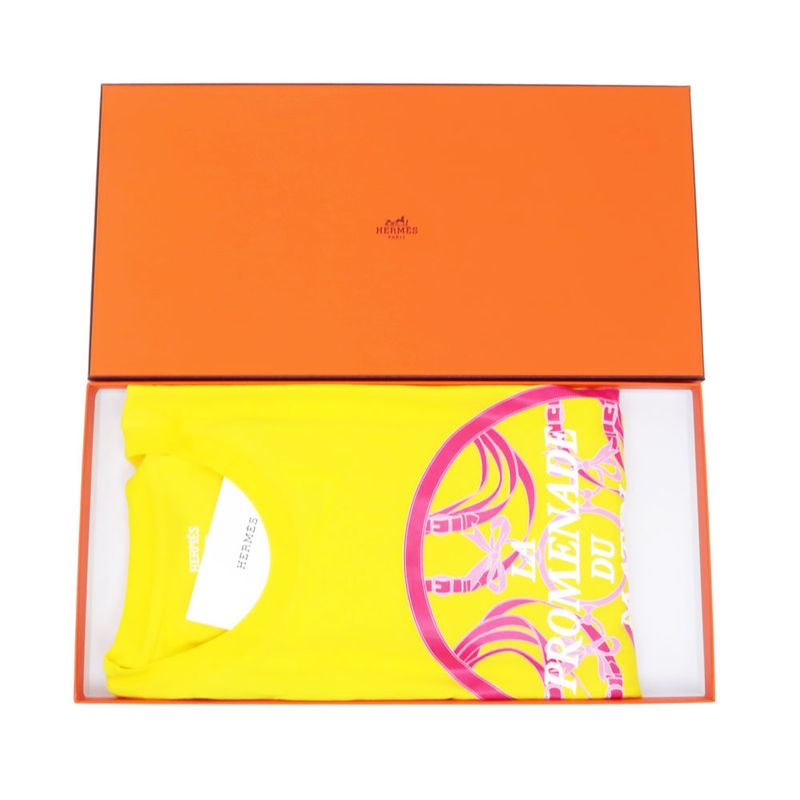 Hermes Shirt Dress - Promenade Yellow - Size 34 Cotton Short Sleeve