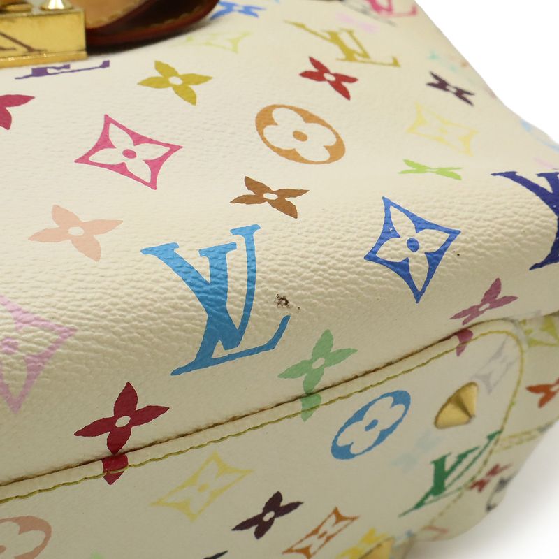 Louis Vuitton Monogram Multicolor Annie MM Tote Bag Shoulder Bag Chain Ribbon