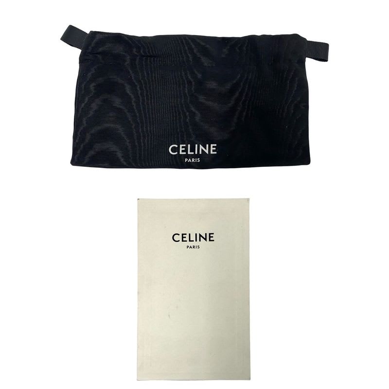 Celine Triomphe Chain Shoulder Canvas Leather Mini