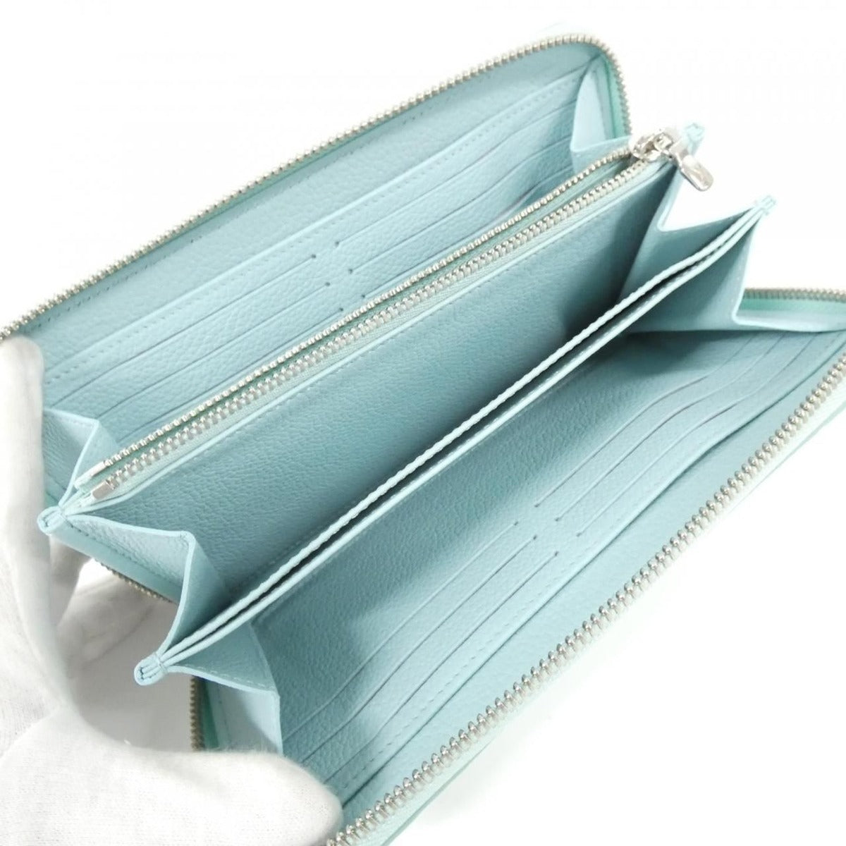 Louis Vuitton Monogram Empreinte Zippy Wallet Vert D'eau — view 5