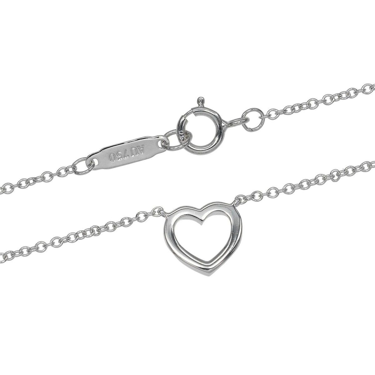 Tiffany & Co Metro Heart Gold Diamond Necklace — view 6