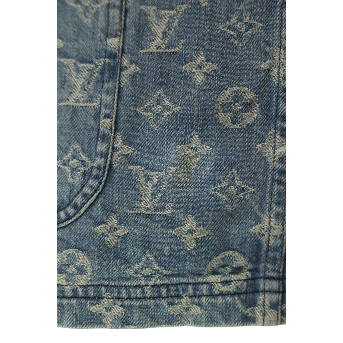 Louis Vuitton Supreme LV Jacquard Denim Chore Coat Monogram Jacket 48 — view 3