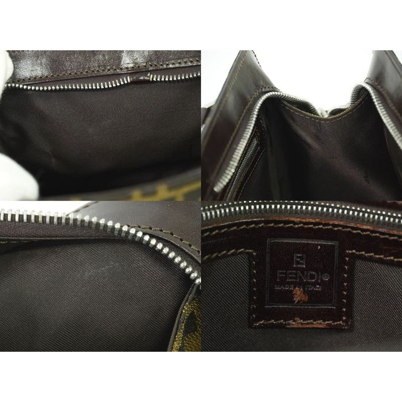 Fendi Zucca Handbag Canvas Brown Bag — view 9