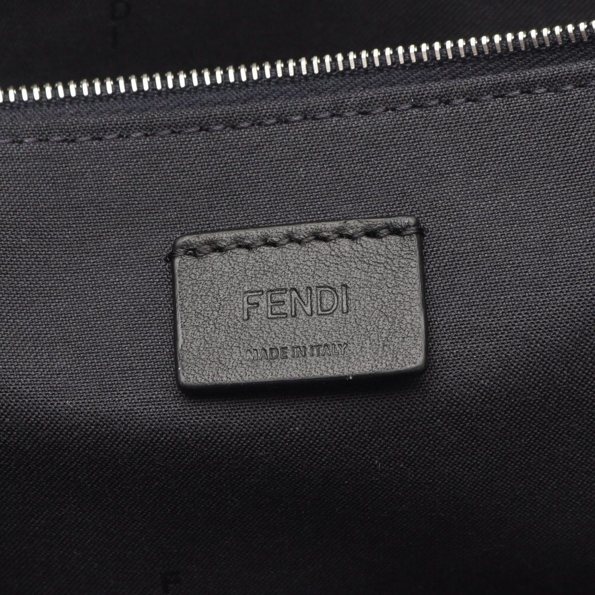 Fendi Tote FF Shopping Denim Blue Brown Canvas — view 4